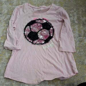 Pink Soccer Flip Sequin Shirt